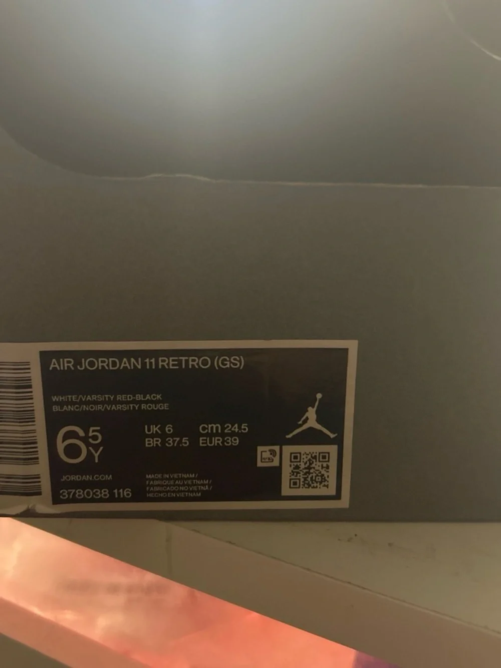 Jordan Air Jordan 11 Retro (GS) White / Varsity Red / Black Kids Sneakers